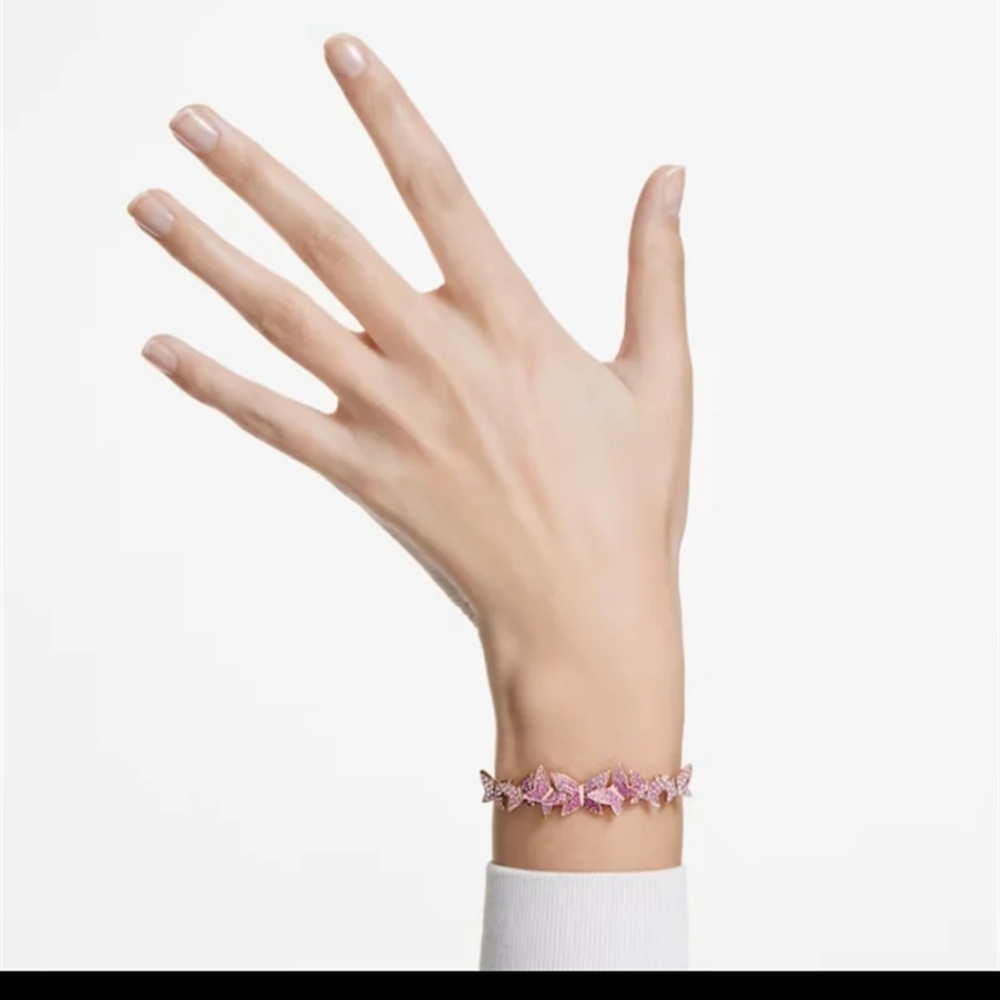 GORGEOUS SWAROVSKY PINKS RG BUTTERFLIES ๐ฆ - Picture 2 of 4